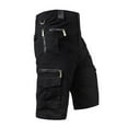 thumbnail image 4 of Jophufed Fashion Men's Pants Pocket Zipper Buttons Solid Leisure Time Tooling Shorts Cargo Pants, 4 of 4