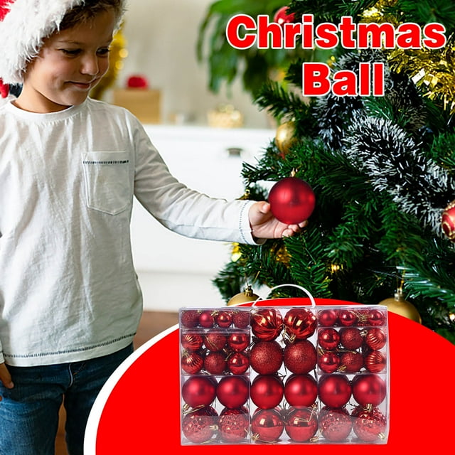 EGNMCR Christmas Ornaments 92-Pack Christmas Ball Ornaments Set, Shatterproof Christmas Bulbs, Hanging Decorations for Xmas Tree, Holiday, Party, Wedding, Christmas Decorations
