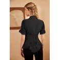 thumbnail image 2 of Blusa con volantes para mujer, camisa medieval de encaje, blusa gótica, 2 of 6
