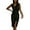Black, variant on Prom Dresses for Women Ruched Waist Slit Wedding Guest Cocktail Party Midi Dresses V-Neck Sleeveless Dress Fashion Dresses Casual Elegant Solid Color ,Size:XXXL