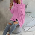 thumbnail image 5 of Womens Sweatshirt Fashion Hooded Asymmetric Zipper Pullover Sweatshirt Fall Winter Oversized Front Open Coat Tops With Pockets For Sweatshirt For Women, 5 of 5