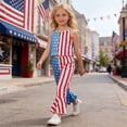 thumbnail image 2 of Toddler Girls 4th of July Outfit - Sleeveless Independence Day Top with Pants Patriotic USA Flag Summer Clothes Set for Baby Toddler Ages 1-5(Blue/100), 2 of 9