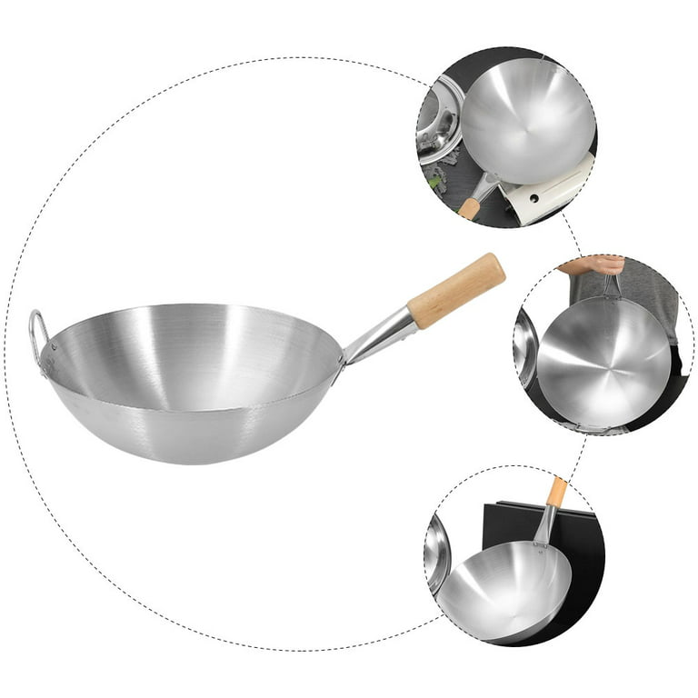 Pan Frying Wok Steel Stainless Induction Cookware Pancake Skillet Grill Bbq  Electric Kitchen Handles Large Egg Skillets 