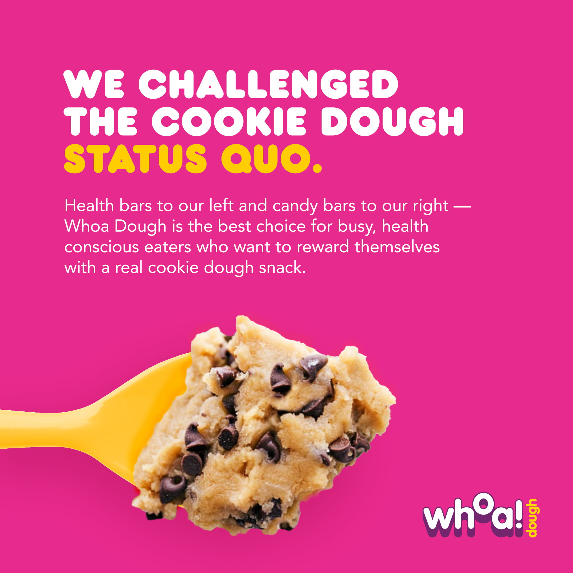 Whoa Dough Edible Cookie Dough Bars- Certified Non-GMO, Kosher and Gluten  Free Bars - Healthy Snack Foods - Plant Based Snacks - Real Ingredients 