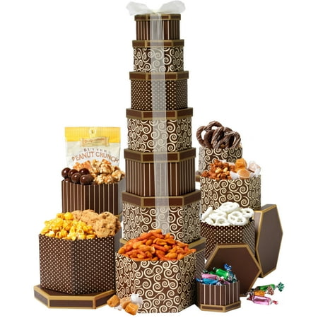 Broadway Basketeers Chocolate & Nut Gift Tower