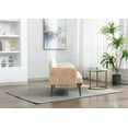 thumbnail image 4 of 55'' Modern Velvet Couch, Button Tufted Sofa with 2 Decor Pillows and with Metal Legs, Upholstered Loveseat Sofa for Living Room and Bedroom, Beige, 4 of 7
