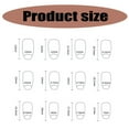 thumbnail image 4 of Aellinatey 24Pcs French False Nail with Glitters Powder Full Cover Glossy Stick on Nail, 4 of 5