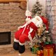thumbnail image 2 of Cartoon Santa Doll Pendant Christmas Tree Decorations Funny Santa Claus Climbing On Rope Plush Doll Toy For Home Wall Window, 2 of 5