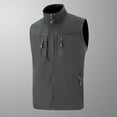 thumbnail image 4 of Bcfgryg Mens Thin Coat Pocket Solid Color Outdoor Vest Men's Vest, 4 of 4