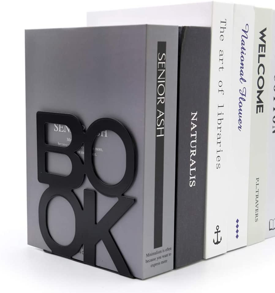 Book Ends Uniq... Decorative Metal Book Ends Supports for Bookrack Desk,Books 