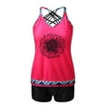 thumbnail image 3 of Betiyuaoe Women's Tankini Swimsuits Large Bikini Set Digital Print Suspender Beach Split Bathing Suits, 3 of 7