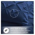 thumbnail image 4 of TiaGOC King Comforter Set - 7 Pieces Pintuck Bed in A Bag King - Comforters King Size - Comforter Set with Sheets, Comforter, Flat Sheet, Fitted Sheet and Pillowcases & Shams, Navy, 4 of 6