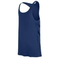 thumbnail image 5 of WAVSUF Summer Solid Color Tank Tops for Men Bodybuilding Sleeveles Vest Round Neck Pullover Blue Size S, 5 of 5