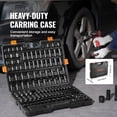 thumbnail image 6 of VEVOR Impact Socket Set 130 Piece 3/8" & 1/2" - SAE & Metric Drive Socket Set - 6 Point Cr-Mo Alloy Steel for Auto Repair - Easy-to-Read Size Markings - Includes Storage Case, 6 of 9