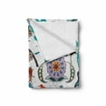 thumbnail image 2 of Ethnic Soft Flannel Fleece Throw Blanket, Floral Flowers Swirls Ivy Buds Birds Leaves Bohem Inspired Image, Cozy Plush for Indoor and Outdoor Use, 50" x 70", Multicolor, by Ambesonne, 2 of 6