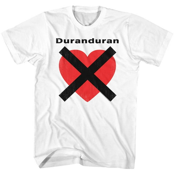 Duran Duran Heart X White Adult T-Shirt