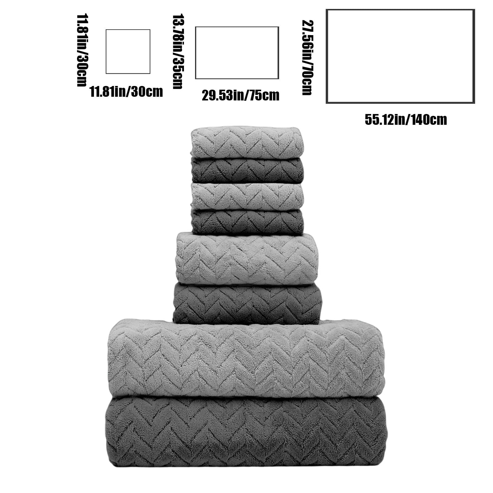 Specollect Clearance 8Pcs Premium Cotton Bath Towel Set - 100% Pure Cotton - 8 Velvet Towels - Ideal for Everyday use - Ultra Soft & Highly Absorbent