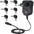 thumbnail image 1 of 12W Universal Power Adapter 3V 4.5V 5V 6V 7.5V 9V and 12V, 1 of 5