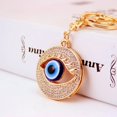 thumbnail image 3 of VEEKI Evil Eye Keychains, Rhinestone Keychain with Blue Turkish Evil Eye Pendant Car Key Ring Keychains Good Luck Amulet Protection Charm for Jewelry Bag Purse Accessories Decoration051001, 3 of 5