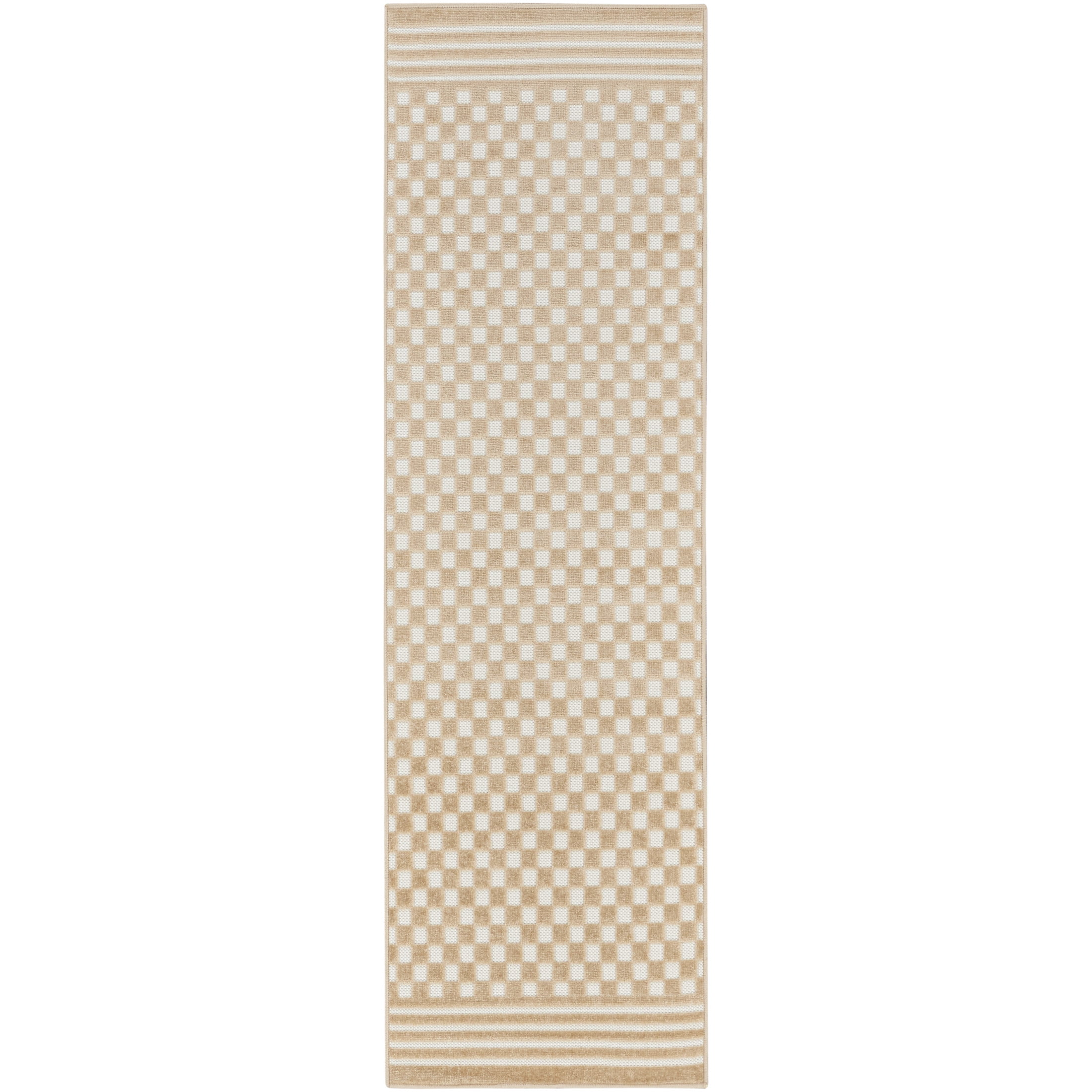 Nourison Casual 2' x 6' Taupe Modern Indoor Rug