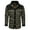 Green, variant on WREESH Men's Plaid Flannel Winter Jacket with Button Closure Pockets, Stand Collar Hooded Long Sleeve Outdoor Workwear Coat