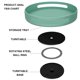 thumbnail image 3 of Wosthever Estante giratorio de 360 ​​grados estante giratorio almacenamiento de cosméticos organizador antideslizante dormitorio cocina Gadget bandeja Cocina y Comedor Rosa Pequeño, 3 of 6