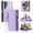 Purple, variant on ELEHOLD for Samsung Galaxy S22 Ultra Case, Full Body Protection Crossbody Flip Zipper Credit Card Slot Wallet Case Kickstand Shockproof Leather Case with Shoulder Strap and Wrist Strap, Black