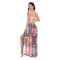 thumbnail image 3 of FORMRS Womens Long Sarong Beach Wrap Semi-Sheer Bikini Skirt Bathing Swimsuit Cover Up, Beige Jar, 3 of 7
