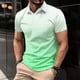 thumbnail image 2 of Camisas de Manga Larga para Hombres Manga Corta Sólida Girar Hacia Abajo Botones de Cuello Camiseta Blusa Imitación Rack, Top de Moda Casual, 2 of 6