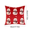 thumbnail image 3 of 18x18 in cottons embroidered Christmas pillow cover for winter decor beds sofas cushions cars lights up festive atmospheres, 3 of 6