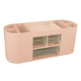 thumbnail image 2 of Large Capacity Pen Holder With Transparent Drawers, Plastic Pencil Storage Organizer For Office Desk, Multiple Compartments, 2 of 8