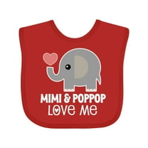 Inktastic Mimi and PopPop Love Me Grandchild Boys or Girls Baby Bib