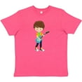 thumbnail image 3 of Inktastic Rock Boy, Brown Hair, Guitar Player, Band, Music Youth T-Shirt, 3 of 5