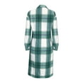 thumbnail image 5 of Womens'Autumn and Winter Fashion Plaid Jackets Plus Size Turn Down Collar Long Sleeve Casual Coat Cardigan Blouse, 5 of 6