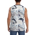 thumbnail image 4 of Salouo Sea Animal Pattern Men's Sleeveless T Shirts,Men's Regular-Fit Tank Top Sports Shirt for Men Sleeveless Tank Shirt -X-Large, 4 of 6