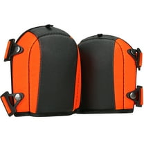 TUFFWORX Professional Knee Pads with Adjustable Straps, Heavy Duty Foam Padding, Black and Orange