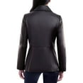 thumbnail image 3 of Anne Klein Women's Short PLUS Size Genuine Leather Jacket (Black, 1XPlus), 3 of 3