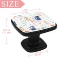 thumbnail image 4 of 4 Pcs Square Cabinet Handle Cupboard Knob Drawer Pulls Handle Dog Cat Kitten Doodle Drawer Knobs with Screws Furniture Decoration, 4 of 7