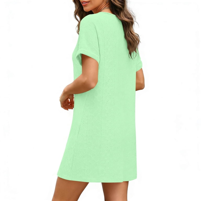 knot front t shirt dress Knot Front T-Shirt Split Hem Dress