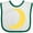 White and Green, variant on Inktastic Cute Yellow Moon Boys or Girls Baby Bib