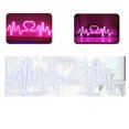 thumbnail image 3 of Bewildely Electrocardiograma Latido del corazón Letrero de neón Luz Compacta Artística Alimentada por USB Lámpara de paisaje Decoración Luz de pared Iluminación navideña No.2 Bewildely HA027577-02, 3 of 6
