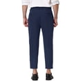 thumbnail image 3 of Lars Amadeus Men's Casual Solid Color Flat Front Cropped Ankle-Length Dress Pants, 3 of 6