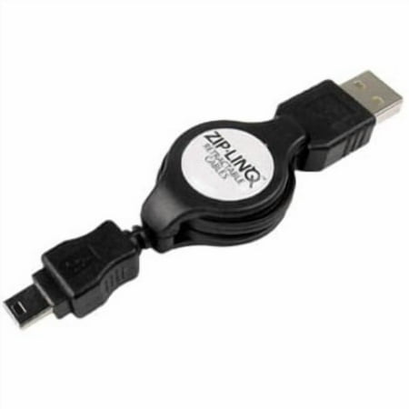 Cables Unlimited Ziplinq Retractable USB 2.0 Mini5 Pin Cable