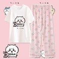 thumbnail image 5 of Anime Cartoon Chiikawa Usagi Hachiware Sleepwear Summer New Pure Cotton Short Sleeved Set Fashion Casual Home Wear Gifts, 5 of 23