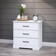 thumbnail image 2 of Prepac Rustic Ridge White 3-Drawer Nightstand, 16.25"D x 27.5"W x 26.75"H, 2 of 7