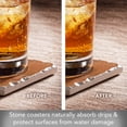 thumbnail image 3 of Thirstystone "Leather Lonestar" 4-Pack Absorbent Tumbled Tile Coasters, 3 of 7