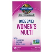 Garden of Life Dr. Formulated Fermented Women’s Health Multivitamin with Wholefoods, Probiotics, Enzymes, and Immune Support, Vegetarian and Gluten Free, 30 Capsules
