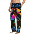thumbnail image 2 of Fotbe Mexican Flower Traditional1 Men's Pajama Pants,Sleepwear Pants,Pj Bottoms Drawstring And Pockets-Large, 2 of 9
