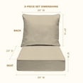 thumbnail image 5 of Textured Solid Almond Deep Seating Cushion Set, 5 of 8