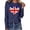 A-Navy180, variant on Womens Union Jack Long Sleeve T shirt Splatter Print Casual Streetwear Fashion Graphic Tee